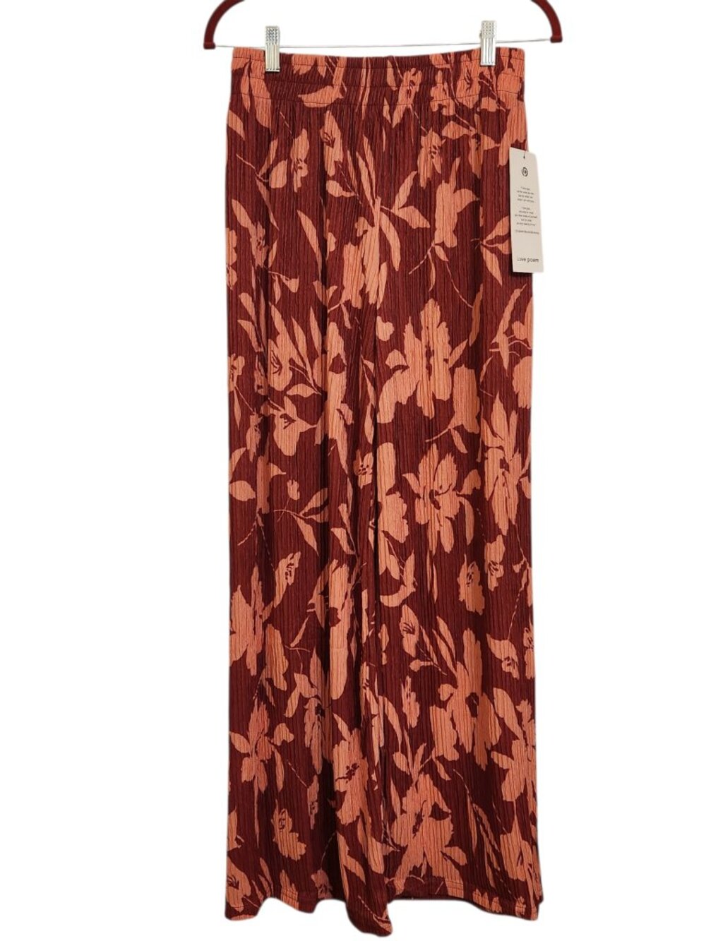 Women’s Wide Leg Floral Pants - Pink Floral - Picture 11 of 13